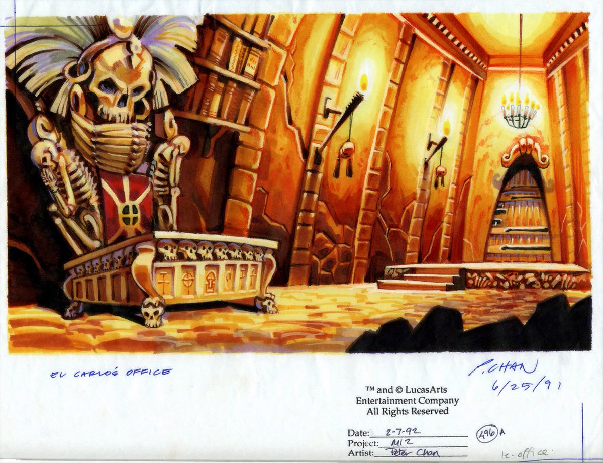 After some work in the advertising industry in San Francisco, Peter Chan joined  #LucasArts in 1991 to work on the background art of  #MonkeyIsland 2 (under the direction of Steve Purcell and Sean Turner)