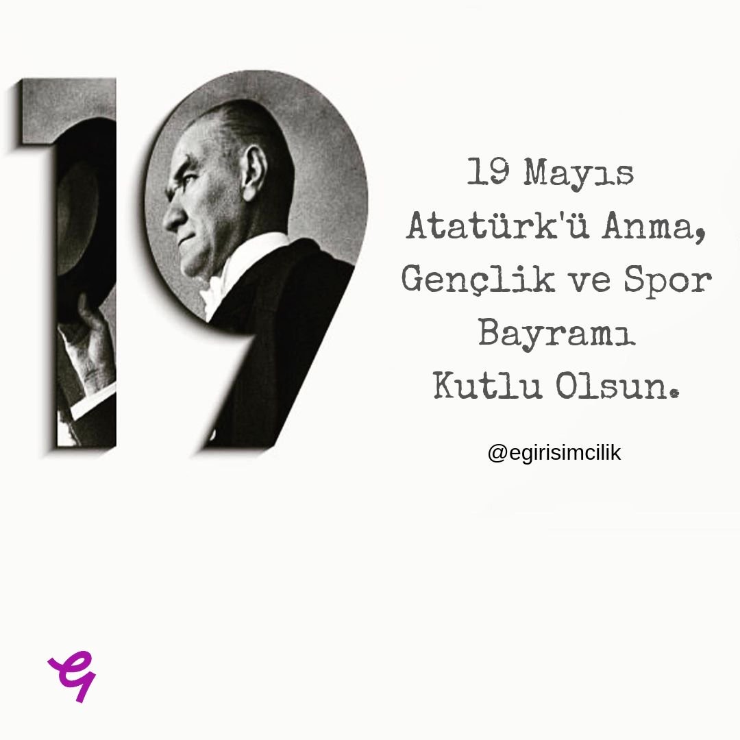 egirisimcilik's tweet photo. 19 Mayıs Atatürk'ü Anma, Gençlik ve Spor Bayramı Kutlu Olsun. 

Nice 💯 Yıllara...

#19MAYIS1919 https://t.co/FTg7WONECP