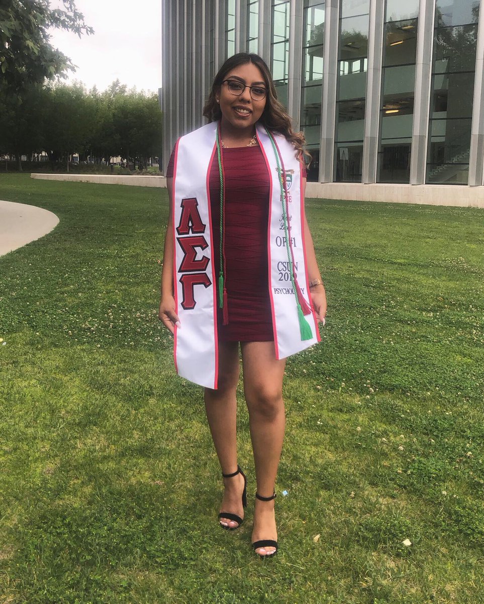 CSUNLSG's tweet photo. Our next graduate is our sister Janet Lopez (OP #1).👩🏻🎓♥️ She graduated from CSUN as Class of 2019 with a bachelor’s degree in Psychology. Congratulations from all of us! Can’t wait to witness your next achievements, because we know this won’t be the last!👏🏼 #LSGGrad #CSUNGrad19 https://t.co/aM5doVtDOJ