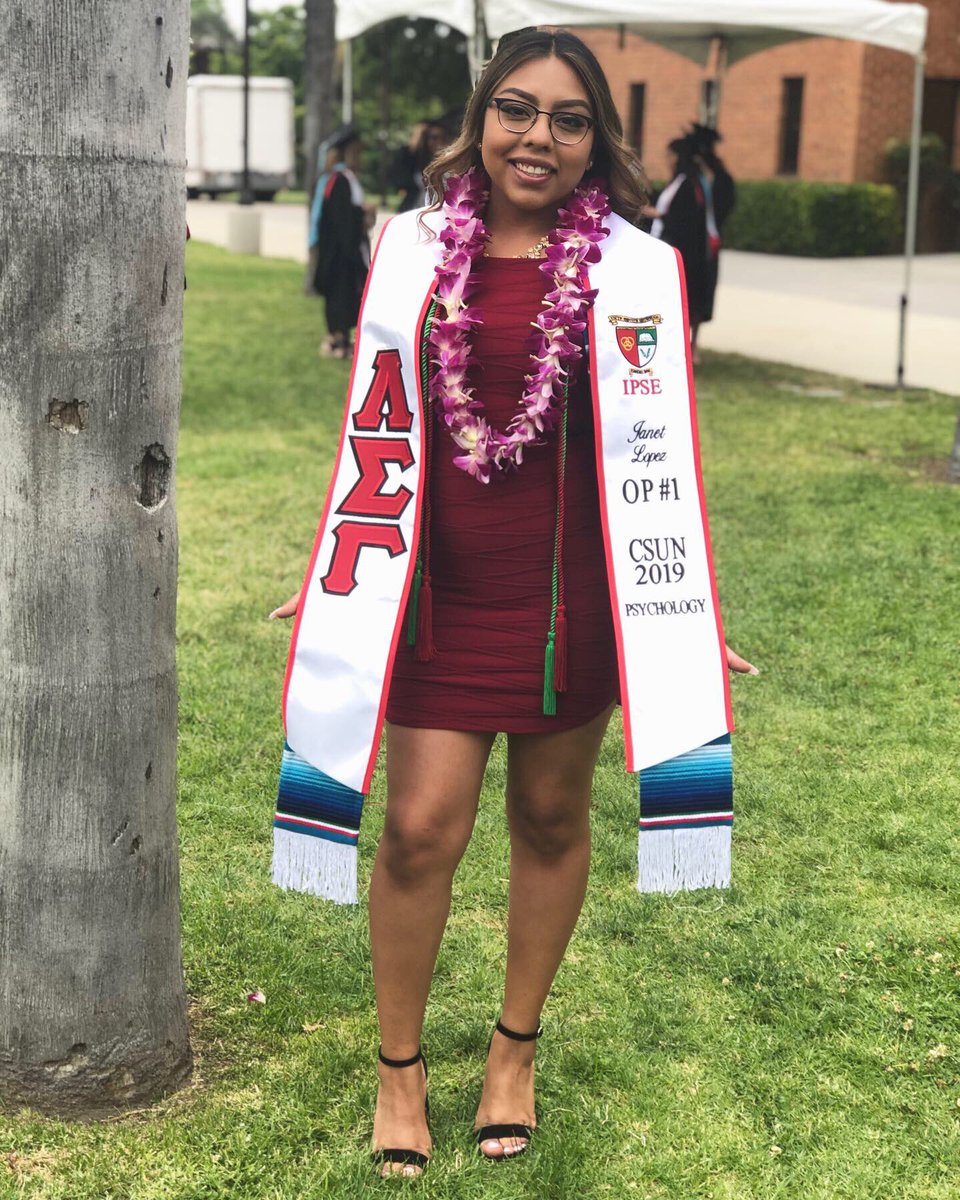 CSUNLSG's tweet photo. Our next graduate is our sister Janet Lopez (OP #1).👩🏻🎓♥️ She graduated from CSUN as Class of 2019 with a bachelor’s degree in Psychology. Congratulations from all of us! Can’t wait to witness your next achievements, because we know this won’t be the last!👏🏼 #LSGGrad #CSUNGrad19 https://t.co/aM5doVtDOJ