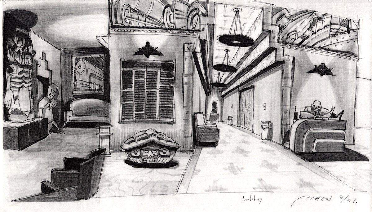 In my humble opinion,  #GrimFandango is one of the highlights of art in adventure game ... Peter Chan gives shape to the crazy world of Schafer.