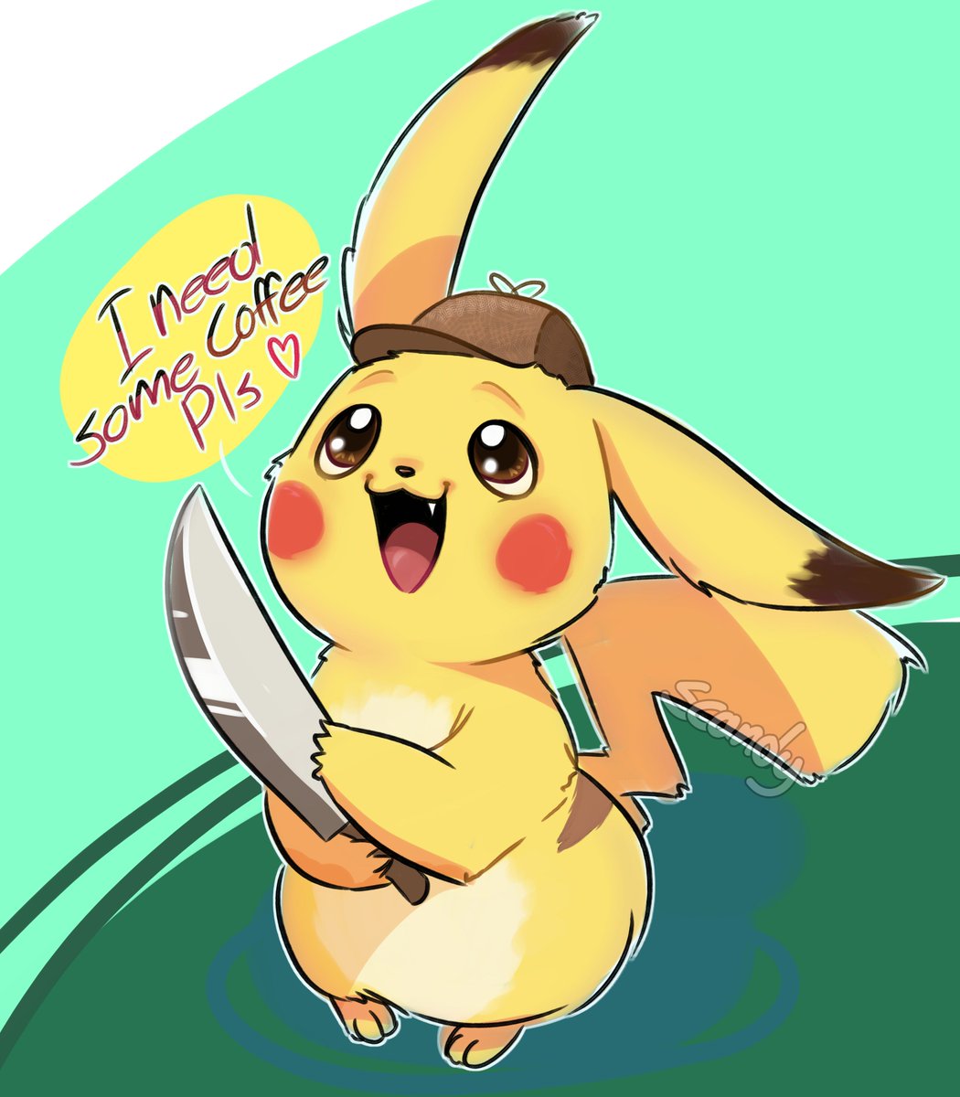 He He Stabichu #PikaPika #DetectivePikachu #Pikachu #Pokemon #doodle.