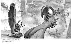 He remains faithful to Tim Schafer since he will work on  #Psychonauts and almost all  @DoubleFine productions (Brutal Legend, Broken Age, Costume Quest ...), but still works mainly for cinema, especially on  #RIO (2011) and RIO 2 (2014). )