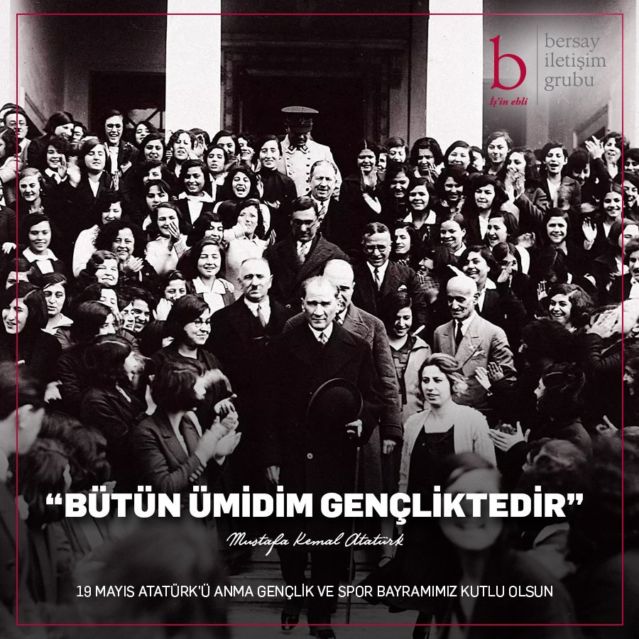 19 Mayıs Atatürk'ü Anma, Gençlik ve Spor Bayramımız Kutlu Olsun. #Atatürk #19Mayıs #yüzyıl