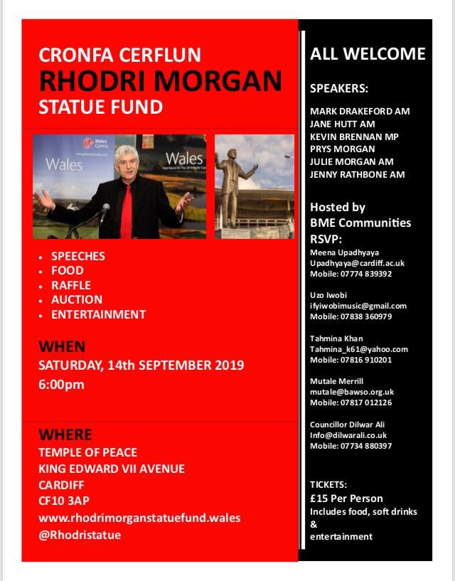 Do contact us and buy a ticket @BHMWales @IfyIwobiMusic <a href="/RhodriStatue/">Rhodri Morgan Statue Fund</a> @AliAbdi_ <a href="/shavtaj/">Shav Taj</a> @JulieJamesAM <a href="/JaneHutt/">Jane Hutt</a> @Charlotte_YMCA - see poster for details 🙏🏾