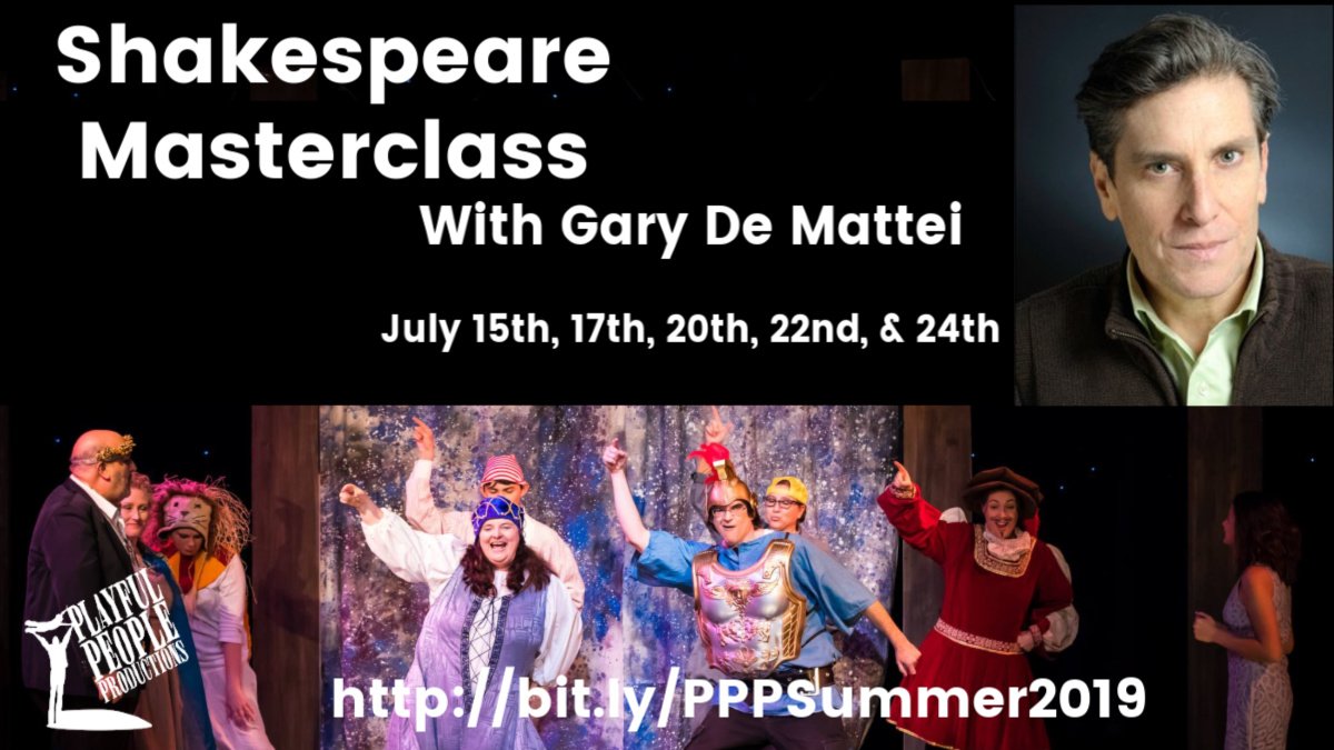 PlayfulPeoplePr's tweet photo. Shakespeare Masterclass led by New York-based actor, director, and teacher, Gary De Mattei @garydemattei for teens and adults who want to fearlessly approach Shakespeare through Gary’s four-step process. https://t.co/54nWXjEVjR #acting #shakespeare #theater #sanjose https://t.co/sBNQX12BvS