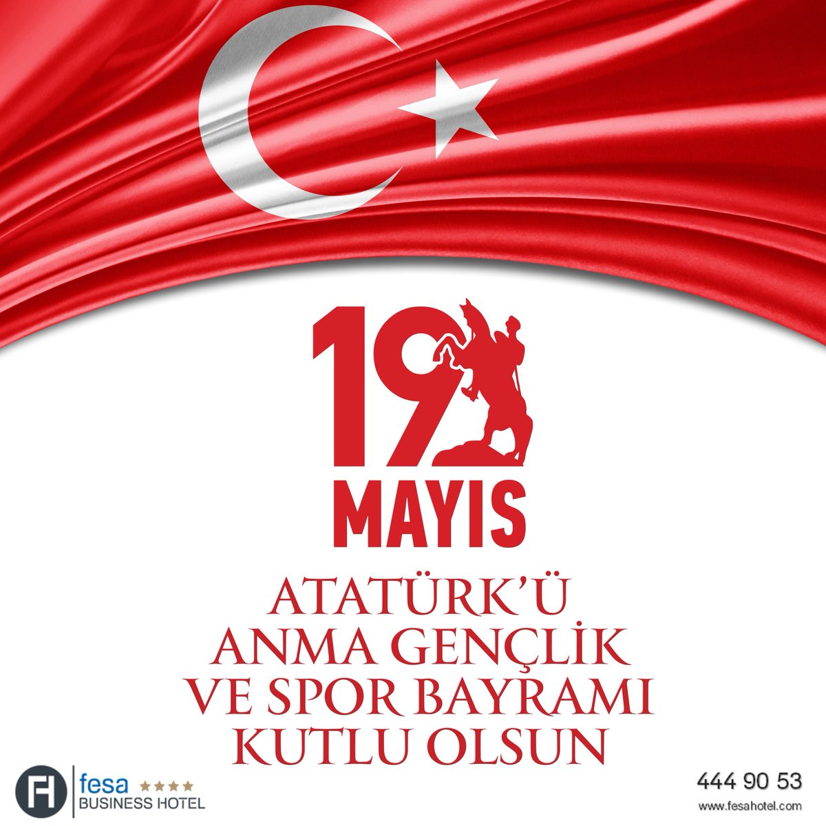 19 Mayıs Atatürk'ü anma, gençlik ve spor bayramımız kutlu olsun!  #19Mayıs #100YıllıkAşkla #100YıldırGenç 🇹🇷