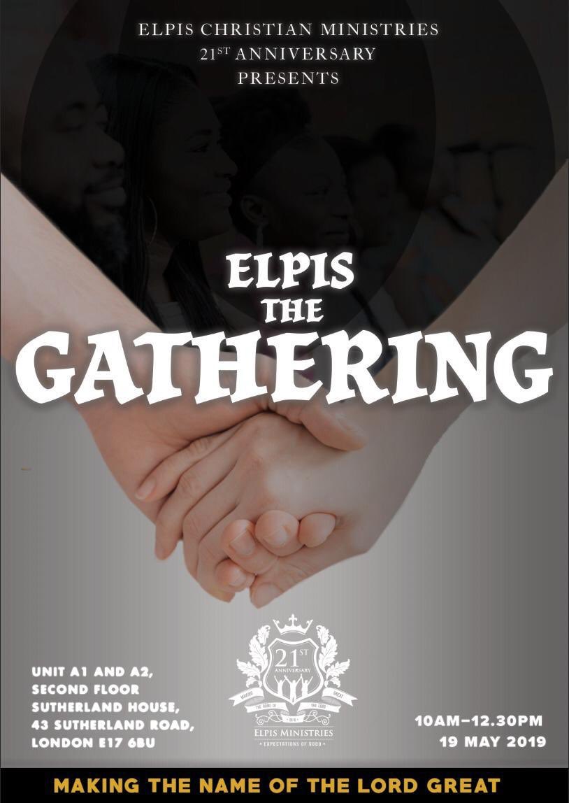 Good morning Folks!!!
We have another exhilarating spirit-filled service today. We would like to invite you to come and fellowship with us and experience God in an incredible way #LifeatElpis #SundayService #TheGathering #ThePropheticWord #MakingTheNameOfTheLordGreat