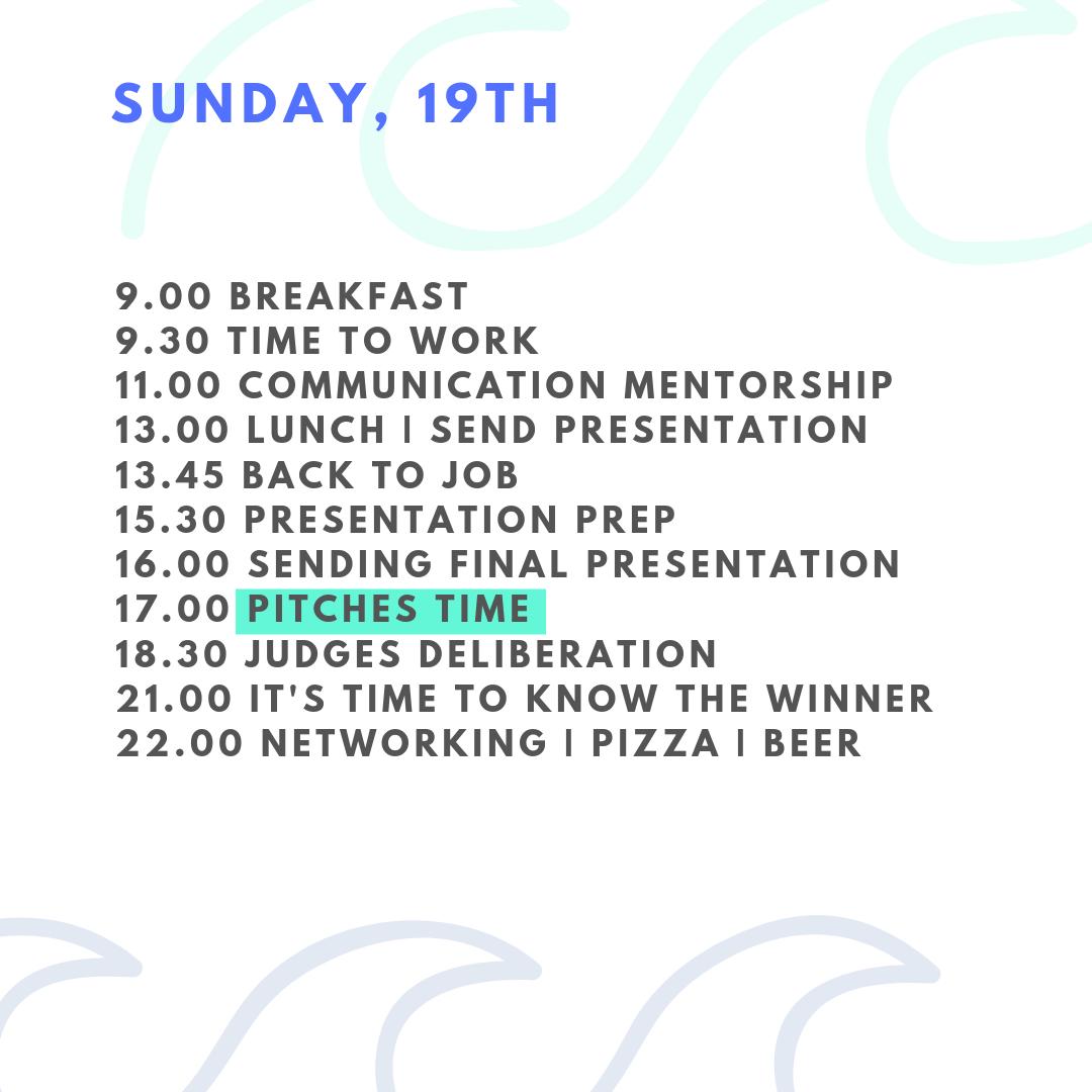 sw_bcn's tweet photo. This is our agenda! Remember pitches start at 17.00 #BlueLogisticsSW https://t.co/Dq2kqqp8km