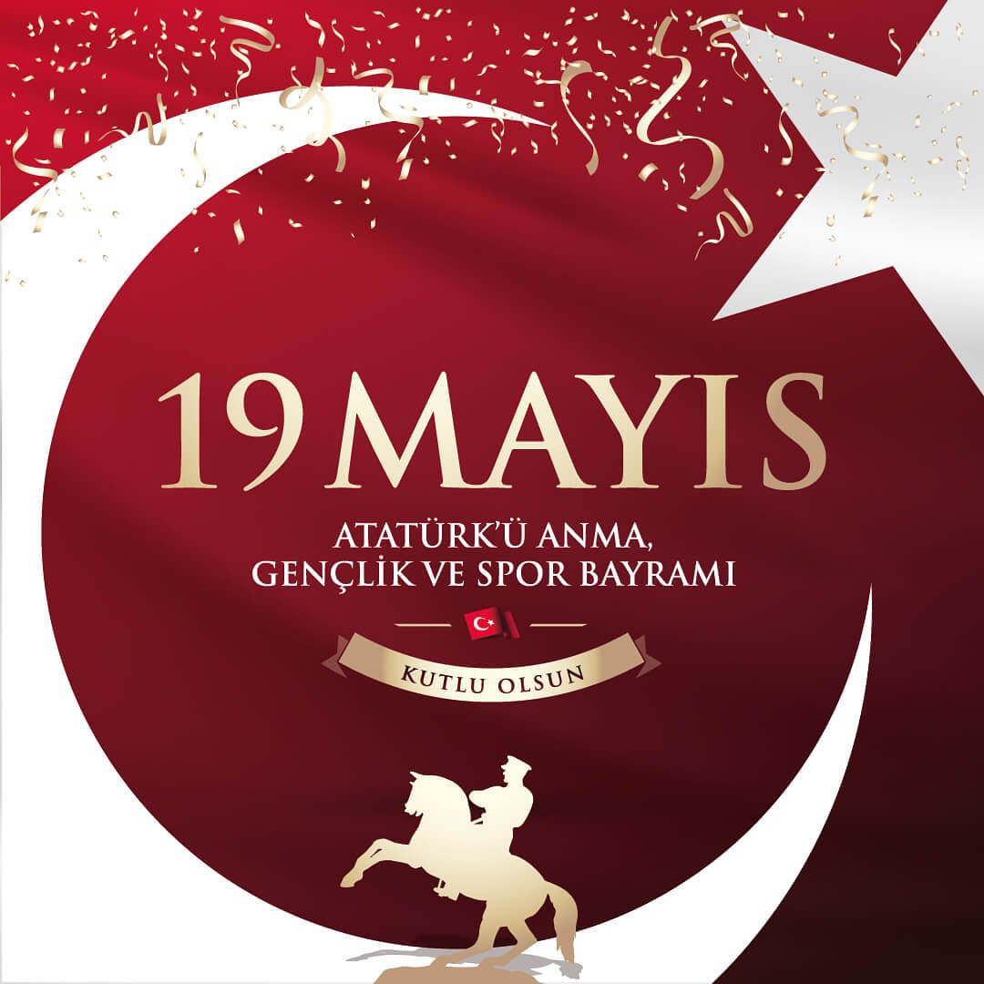 100 yıl önce Gazi Mustafa Kemal Atatürk'ün başlattığı bu coşku, hep genç kalacak... 19 Mayıs Atatürk’ü Anma, Gençlik ve Spor Bayramı’mız kutlu olsun! #19Mayıs #19Mayıs1919
