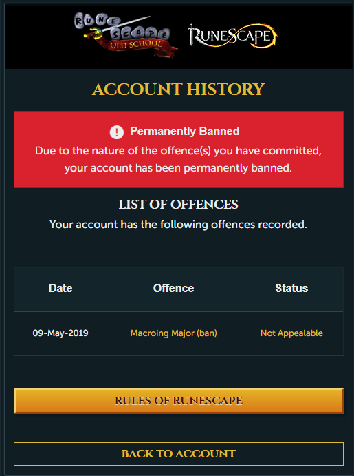 Doggor_'s tweet photo. @JagexSupport @Jagex ok rarts I literally just got back home last night to find my account has been banned for macroing. Bruh are you actually dumb, if I was macroing I'd be 99 fucking WC by now instead of wasting a fuck ton of hours and only reaching 76 WC. https://t.co/hPyDs0tfG9