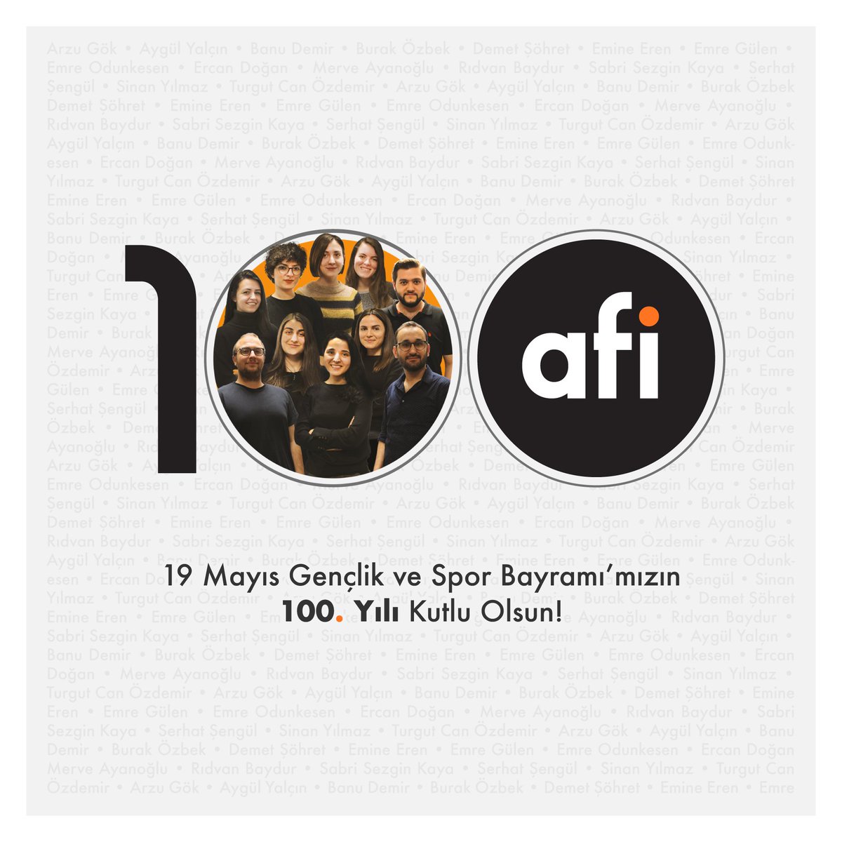 AFİ’li gençler olarak 19 Mayıs Gençlik ve Spor Bayramı’nızın 100. yılını kutlarız.
#19Mayıs #19mayısgençlikvesporbayramı