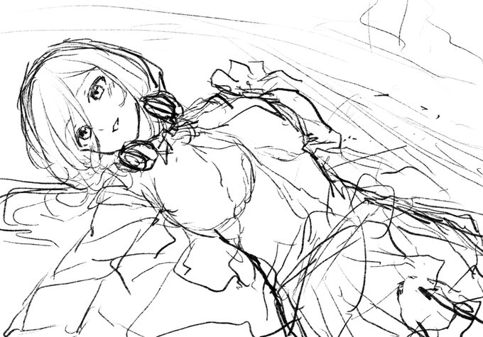 最近全然絵が描けてない
下書きだけが溜まっていく 