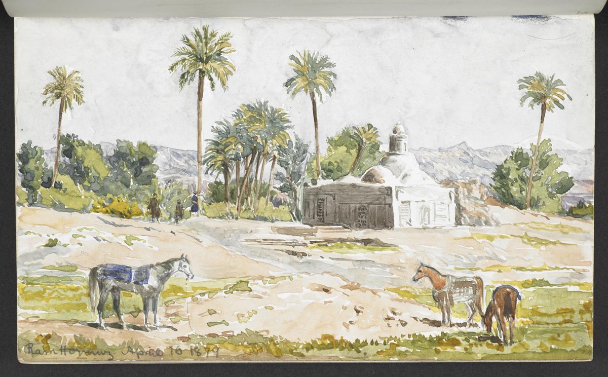 Lady Anne Blunt published A Pilgrimage to Nejd, the Cradle of the Arab Race, 1881 ‘with map, portraits and illustrations from the author’s drawings’. Her sketchbooks were given to @britishlibrary in 1964 as part of the Wentworth Bequest. #WomenInCulture shar.es/a0p80M