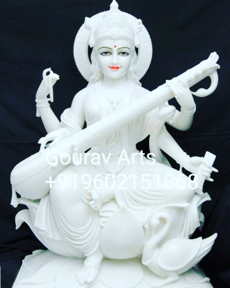 gourav_arts's tweet photo. This is 48 inch Saraswati Maa in super white marble with excellent workmanship. If anybody required please contact me call or WhatsApp +919602151868 
#saraswatichandra
#saraswatiarts #saraswatipuja2k19 #saraswatipoojan #saraswatimarblemoorti #sarswatipuja #saraswatitemple https://t.co/EMHxQ8MIAt