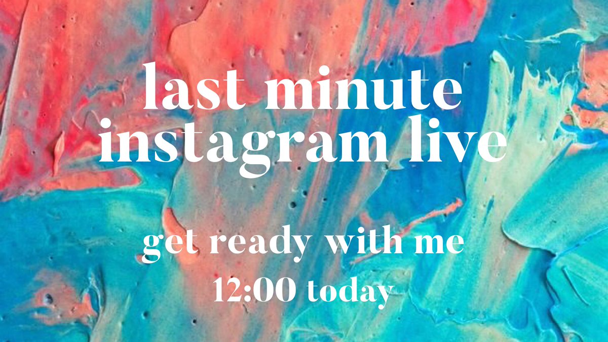 Join Jules for a last minute Instagram Live GRWM today at midday! 💎