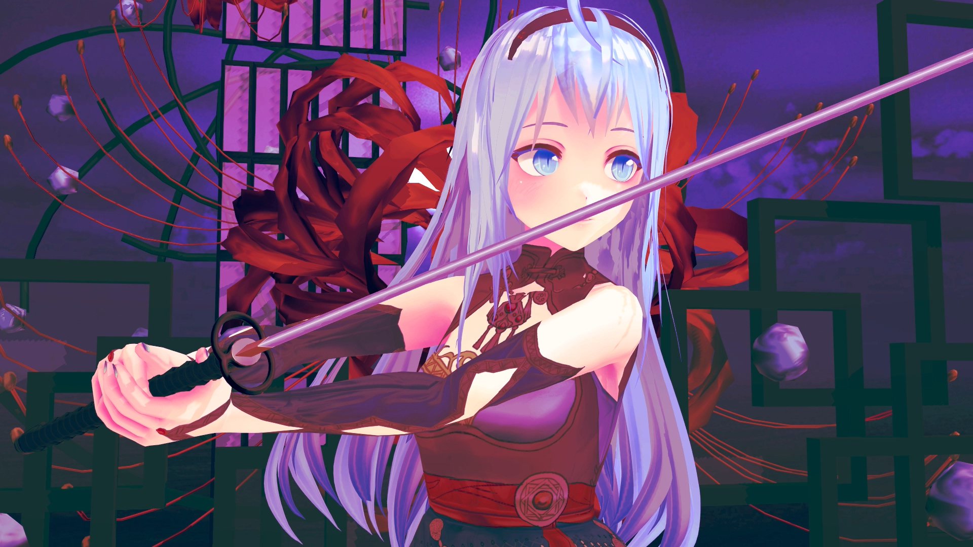 Leia 曖昧さ回避 歌ってみた Some Pictures From My New Cover Video Hakushu Kassai Utaawase It Is One Of Opening Song Of Katanagatari Animation Obviously There Are Lots Fo Reds I Love