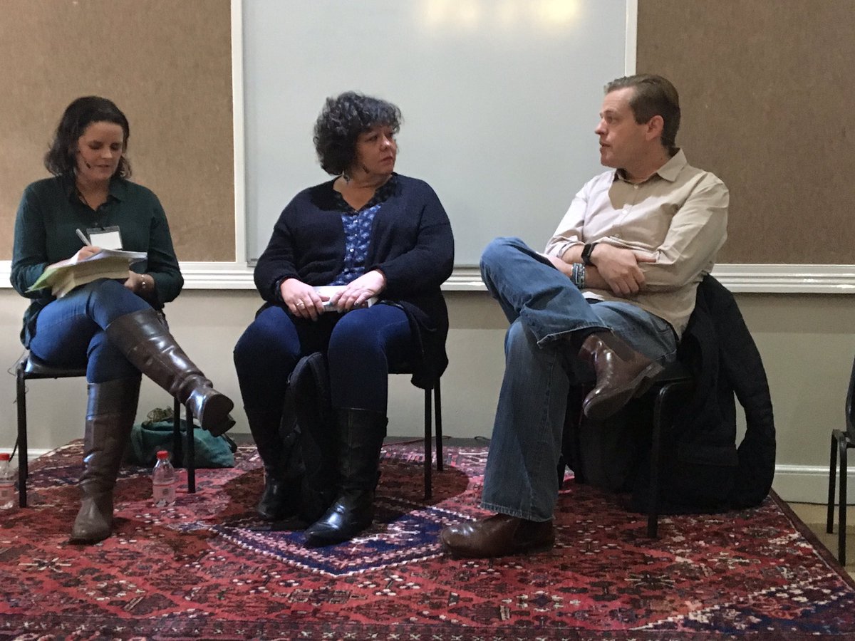 mpreen's tweet image. “When you write a play, it’s somewhere you visit; when you write a novel it’s somewhere you inhabit.” ~ Craig Higginson, on panel ‘Writing to genre’ at #FLF2019 with @pjchudson @CraigAHigginson &amp;amp; @LauriKubu