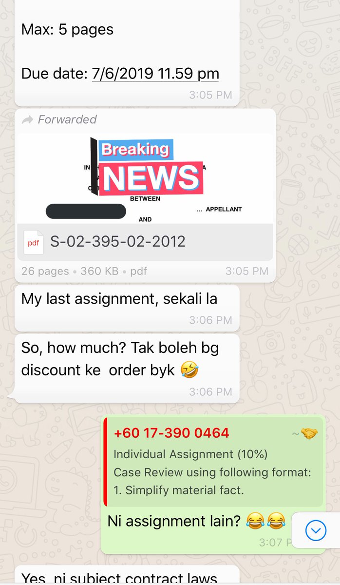 twt_Assignment's tweet image. Repeat customer guys. Mampu?? ๐ This is his/her 2nd and 3rd assignments he/she asked me to do. Takkan orang repeat kalau kerja tak bagus kan? So, apa tunggu lagi? ๐๐๐