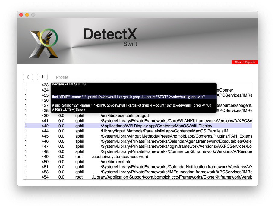 sqwarq's tweet image. #DetectX Swift: 10 Secrets I Bet You Didn't Know [2/10]:
The Profiler is the most powerful part of DTXS. 😲 Inspect folders, plists &amp;amp; scripts, hunt threats, kill processes. 😀 No Terminal req'd! 👍🏼
sqwarq.com/detectx
#Malware #apple #macOS #adware #security