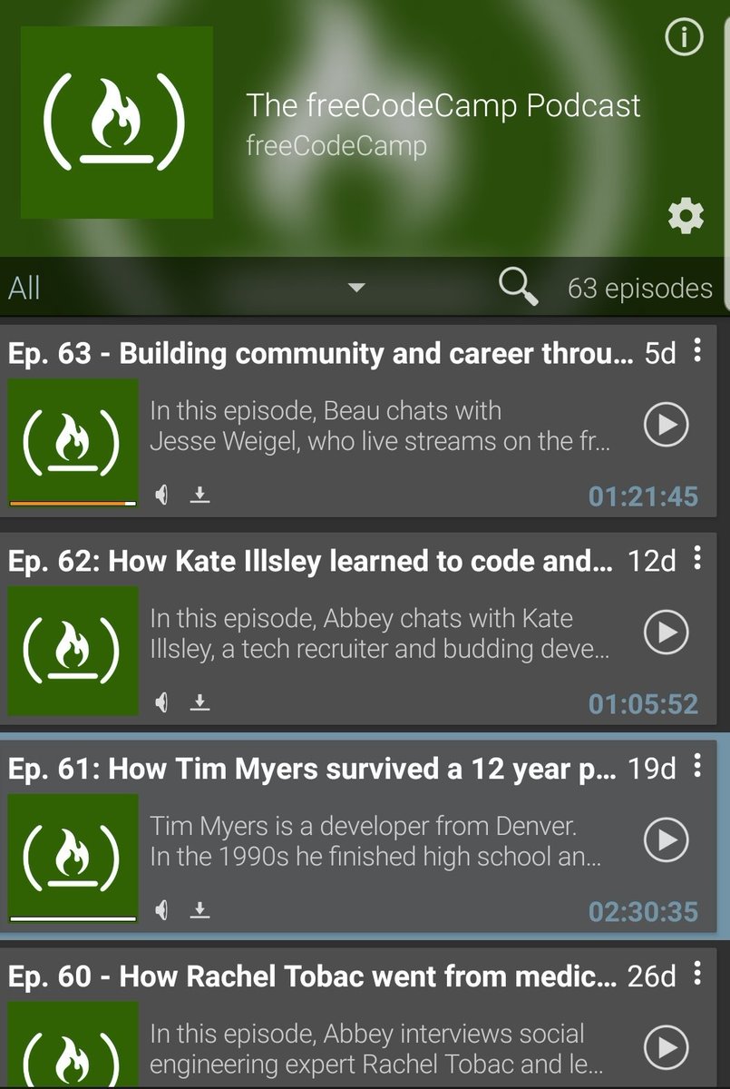 sliqric's tweet image. Sunday run done 🥇

&quot;Embrace the flaw in your logic, then learn from it&quot; (paraphrased) - Jesse with @CarnesBeau on @freeCodeCamp podcast 

#hacktime