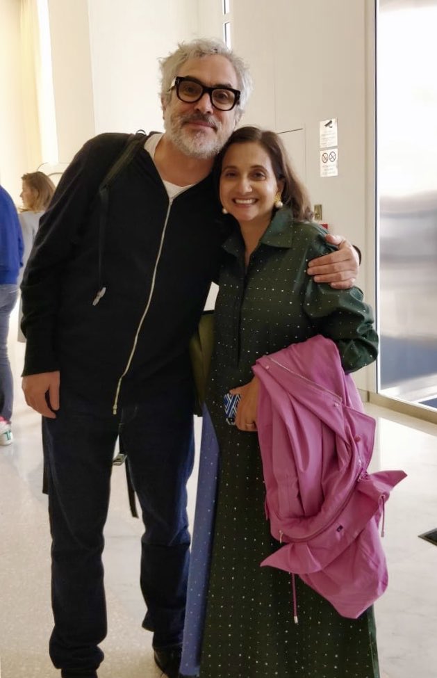 A meeting with a genius filmmaker who also happens to be warm, smiling and has promised to consider a masterclass <a href="/MumbaiFilmFest/">MAMI Mumbai Film Festival</a> - now everyone send up a prayer and hope that  <a href="/alfonsocuaron/">Alfonso Cuaron</a> makes it to  Mumbai!!