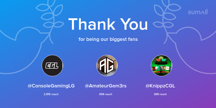 RebirthEsports_'s tweet photo. Our biggest fans this week: ConsoleGamingLG, AmateurGam3rs, KnippzCGL. Thank you! via https://t.co/79TBbvpq26 https://t.co/vkTyMaf1JI