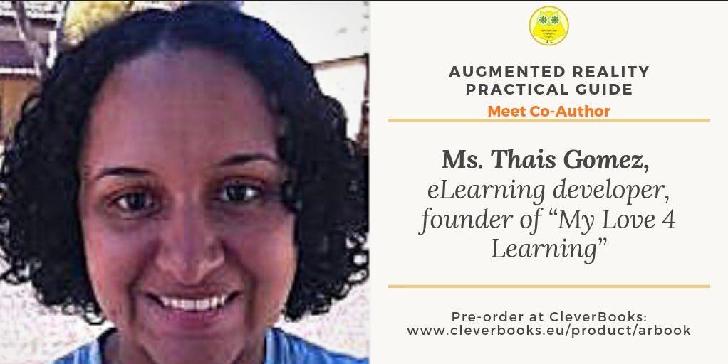 Clever_Books's tweet photo. Meet Ms. Thais Gomez  @thais_edtech ! Together with #CleverBooks we create #AugmentedReality guide https://t.co/UGKzYk6L4C for #educators! #AR #CPD #edtech #ARVRinEDU @Clever_Books https://t.co/zJGFMZfrpC