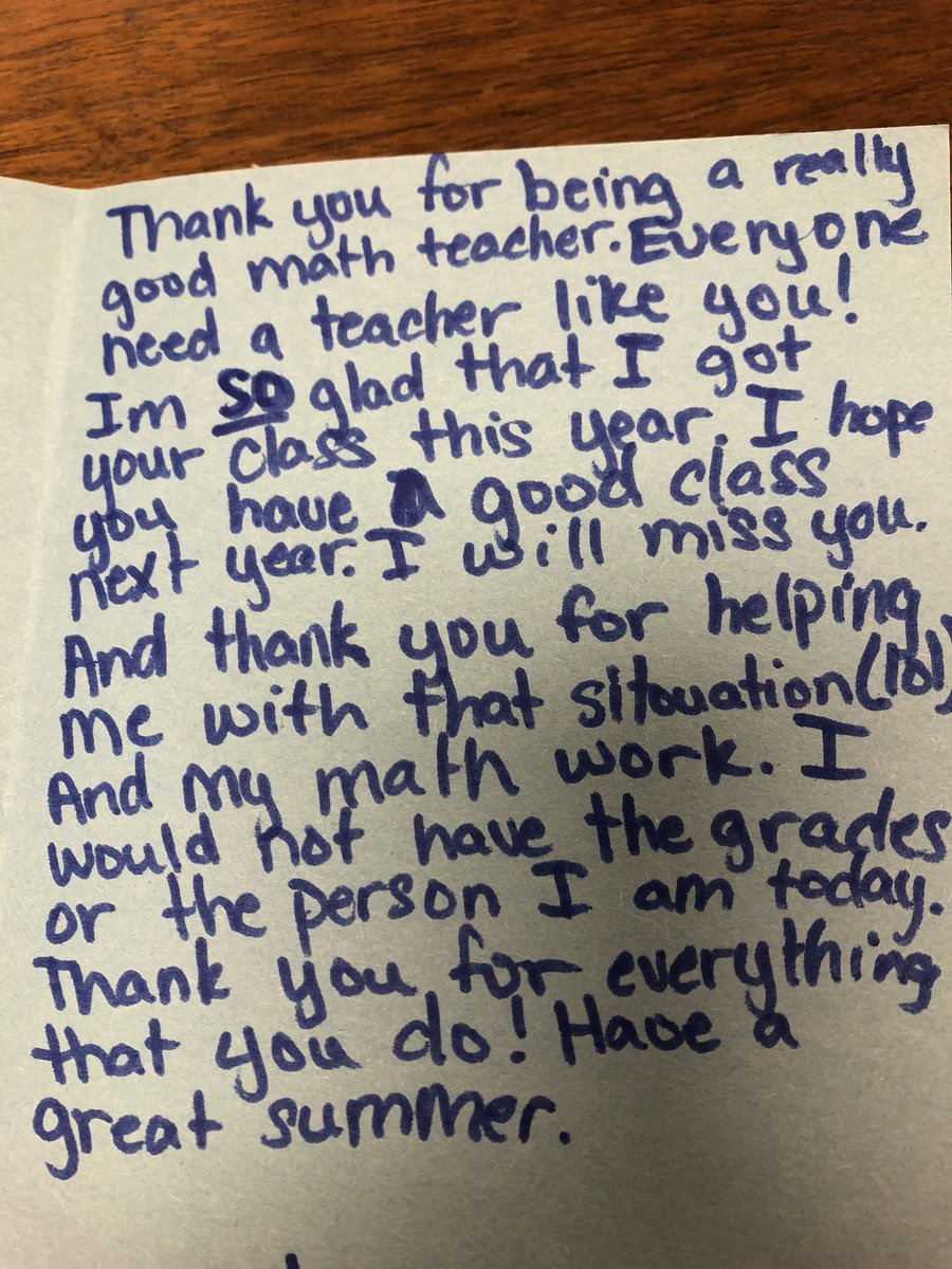 swbagwell's tweet photo. This is what I needed this week!  Love this student and all of my students! @KnightsSms #ccsdn https://t.co/gAVP1ApUrB