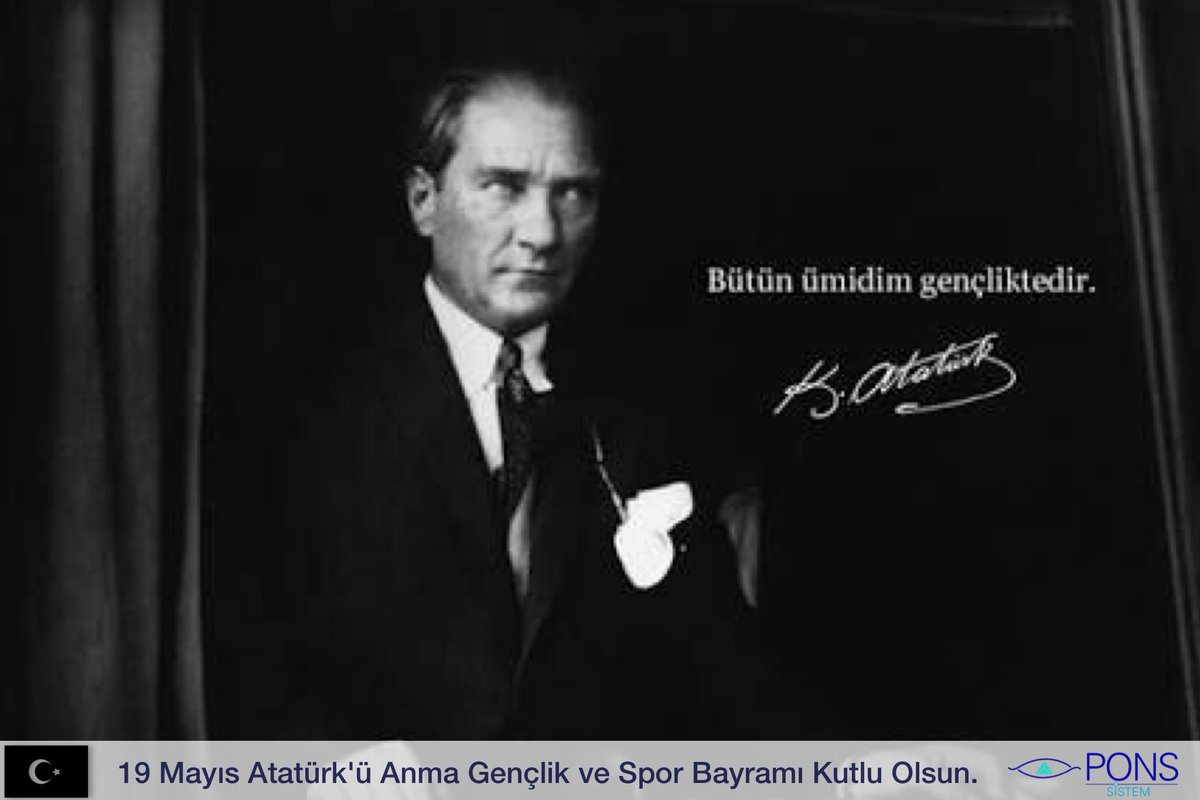 “Bütün ümidim gençliktedir” Mustafa Kemal ATATÜRK
19 Mayıs Atatürk'ü Anma Gençlik ve Spor Bayramı Kutlu Olsun... #19MAYIS1919 #19mayısgenclikvesporbayramı #Atatürk