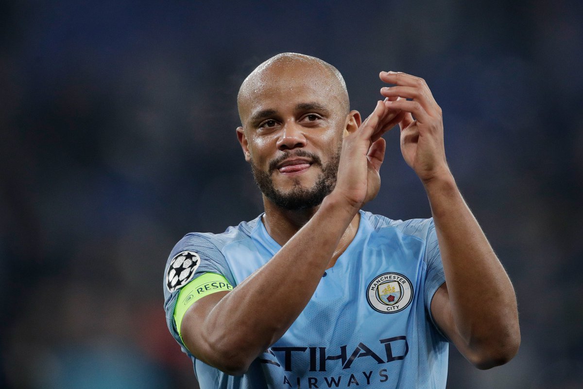 ChampionsLeague's tweet photo. CONFIRMED: Captain Vincent Kompany leaves Manchester City after 11 years at the club.

👕3⃣6⃣0⃣ ⚽️2⃣0⃣ 🏆1⃣0⃣

#UCL https://t.co/r0mH2QB7b6