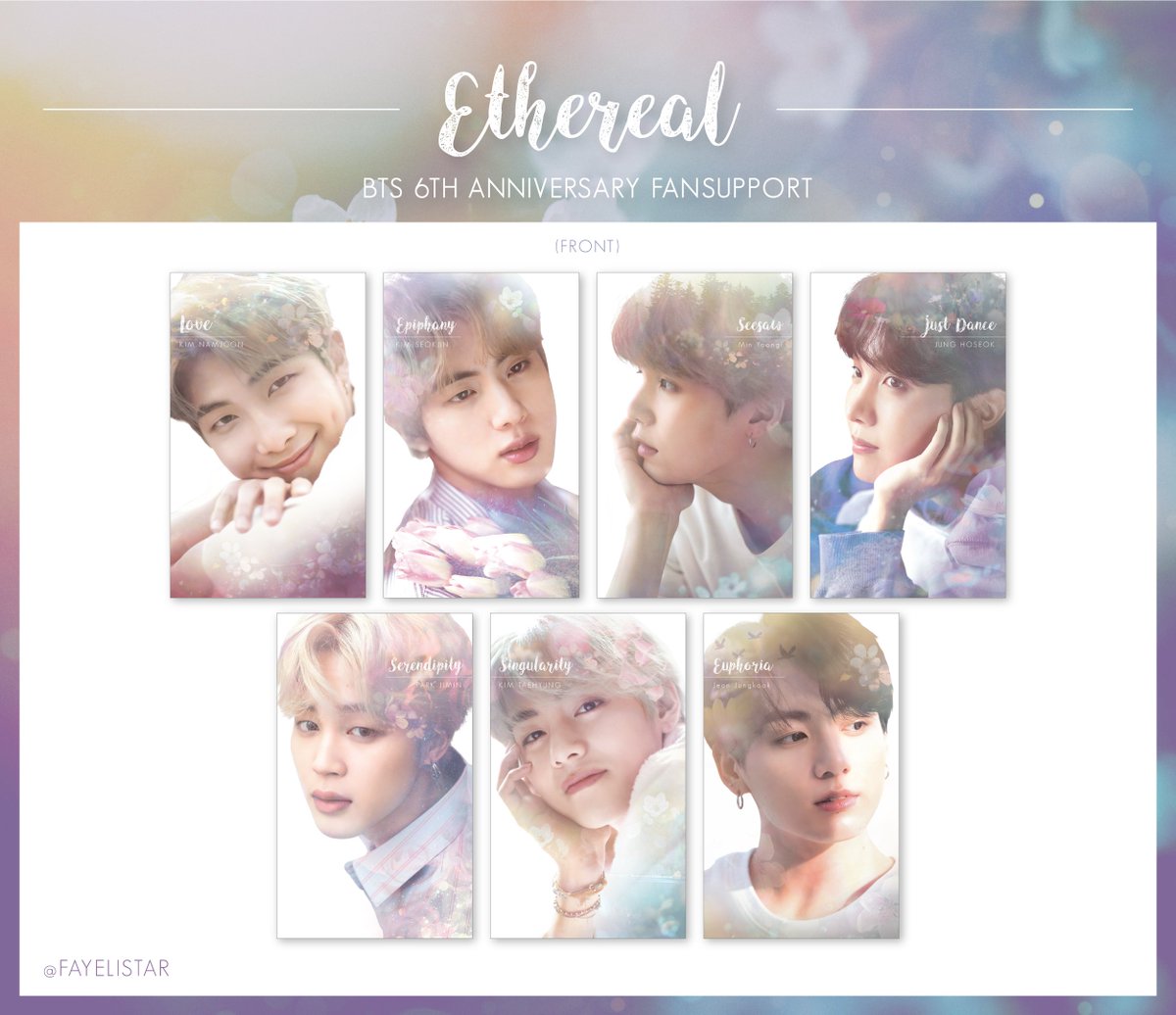 eli_starr_'s tweet photo. [Help RT💕]

🌸Ethereal - BTS 6th Anniversary FS🌸

How to Redeem?
⭐️Follow @Fayelistar
⭐️Like + RT
⭐️Receipt check
⭐️Random pick (1 card per person)

Venues:
@BTS6THYEAR | #ForeverWithBTSCafe 
@6thspring | #6thSpringwithBTS
Others: TBC

Reservation form: https://t.co/LHziaXIhfT https://t.co/bFsqEjKoJU