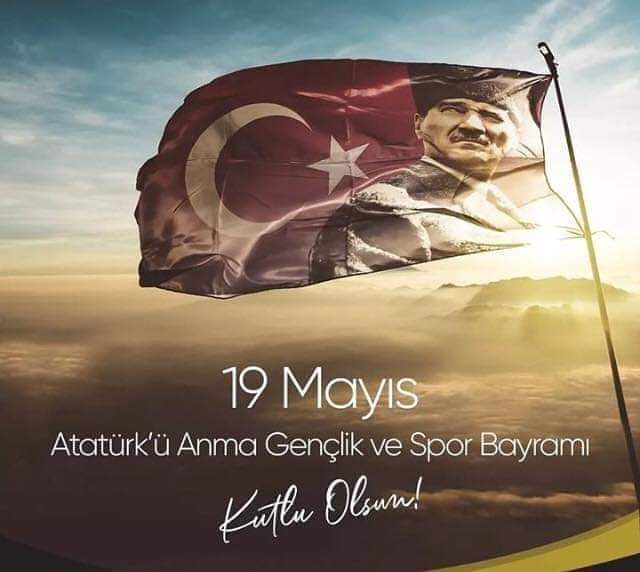" 100.yılda O'nun yolunda..." 
19 Mayıs Atatürk’ü Anma Gençlik ve Spor Bayramımız kutlu olsun!
#19Mayısın100üncüYılı