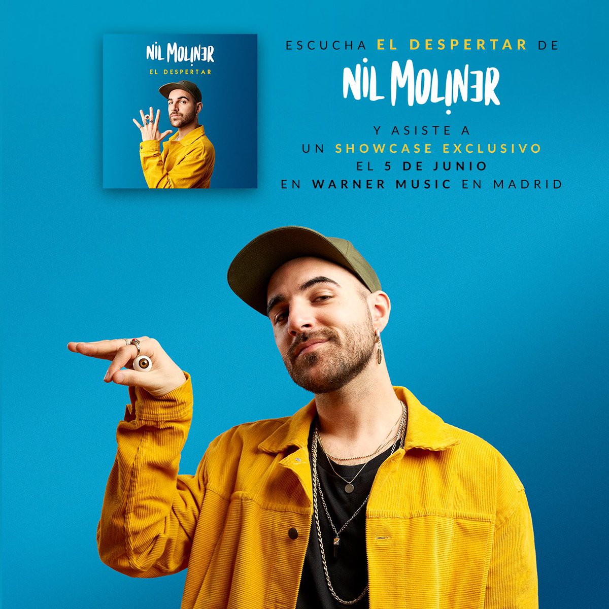 WarnerMusicES's tweet photo. ¿Quieres ser una de las 20 personas que asistan a un showcase exclusivo de @NilMoliner el 5 de junio en Warner Music? Entérate como aquí https://t.co/P0ENz63TFw https://t.co/uvLHkfDZ7I