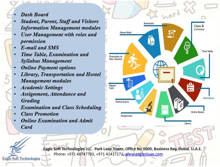 EagleSoftTech's tweet image. #eagleEIMS   Eagle #EducationalInstitutionManagement System
We are introducing most ever #user_friendly #Software, both #web and #mobile based platform with more than  350 features. #eagleEIMS is an #innovative_product for overall management of your reputed institution.