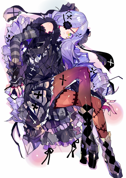 「巻きゴス娘 」|キヨイチ＠イラストお仕事募集中【現在9件受注中】ご依頼はDMよりのイラスト