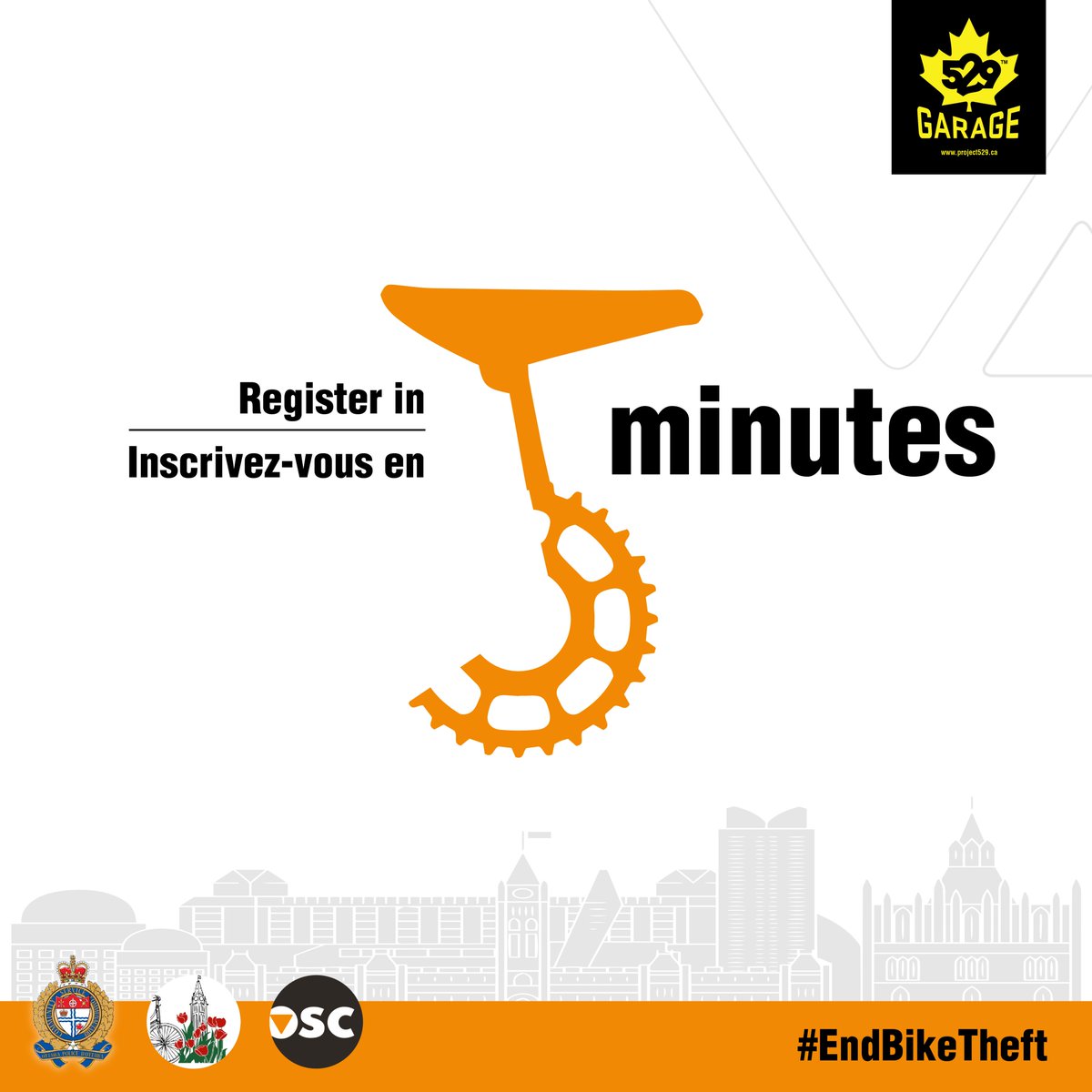 SafetyOttawa's tweet photo. It takes only 5 minutes to register your bike!
@safetyottawa along with @OttawaPolice & @BikeOttawa will be registering your bikes TODAY at CycloFusion
Time: 9am - 1pm
Location: Remic Rapids
@Project529BC #endbiketheftottawa #cyclofusion https://t.co/fRY03y3RLl
