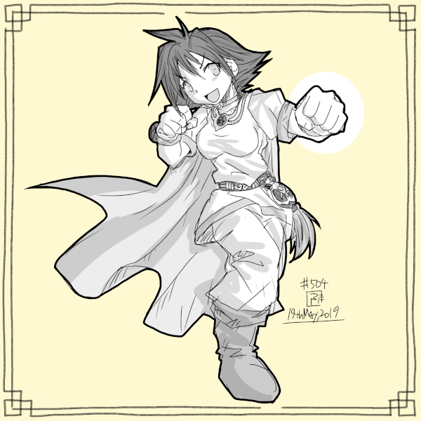 すででまぞくをぶんなぐる。 #一日一枚 #一日一絵 #スレイヤーズ 