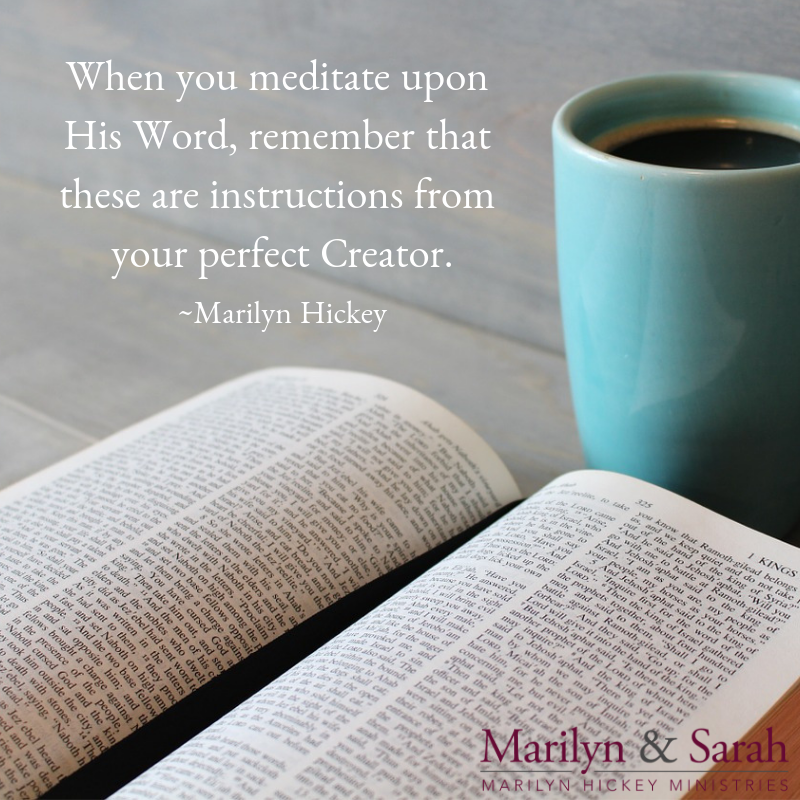 marilyn_hickey_'s tweet photo. When you meditate upon His Word, remember that these are instructions from your perfect Creator. ~Marilyn Hickey #Kindness https://t.co/cxAEfacqAf