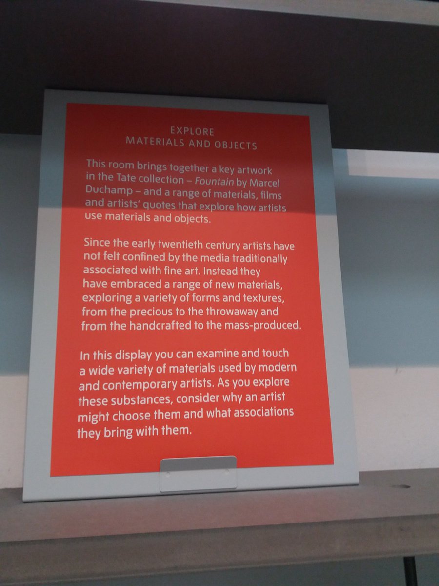 dr_briony's tweet photo. #materialsandobjects @Tate helping me to think through some of the research around #learningspaces So fortunate to have been able to access this exhibition!
@Katie_Power_ @DrFiChambers https://t.co/rvKhnftdfW