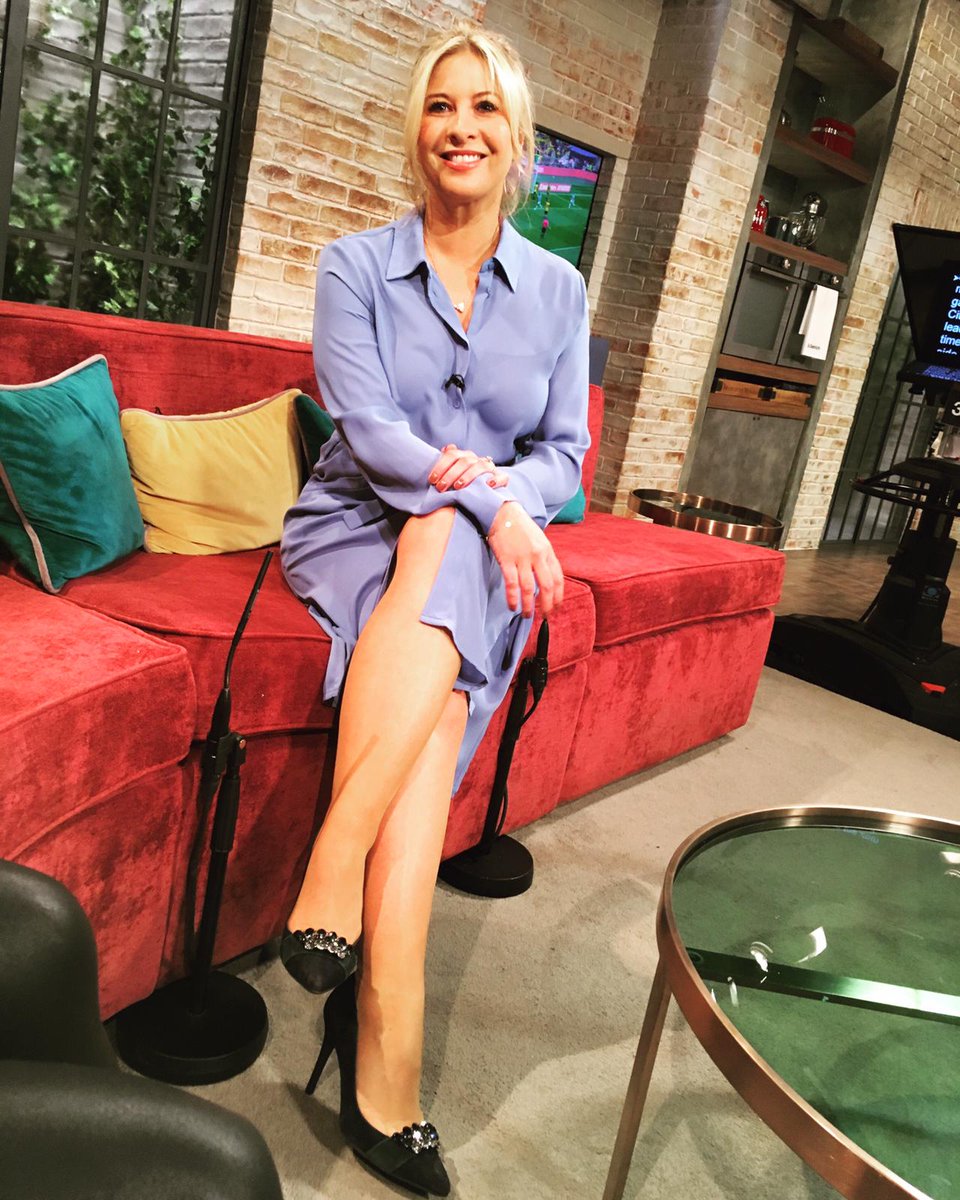 .@lwoodsey wears a dress from <a href="/showroom_the/">The Showroom</a> and shoes by #FabucciFootwear this morning #WeekendAM