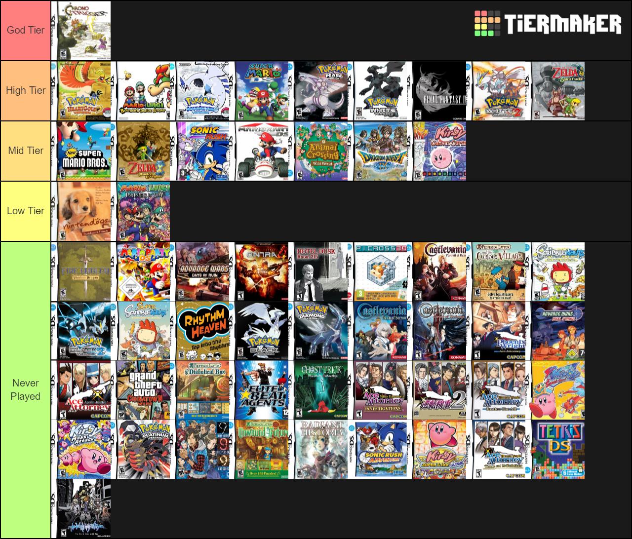 Aperson on X: “DS Games Tier List #ApersTierLists #DSGames 