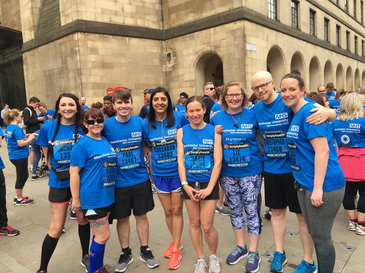 ⁦@EOLC_TeamMRI⁩ assembled and ready to do this thing! #GreatManchesterRun. Good luck everyone and extra special shout out to all in #TeamMFT
