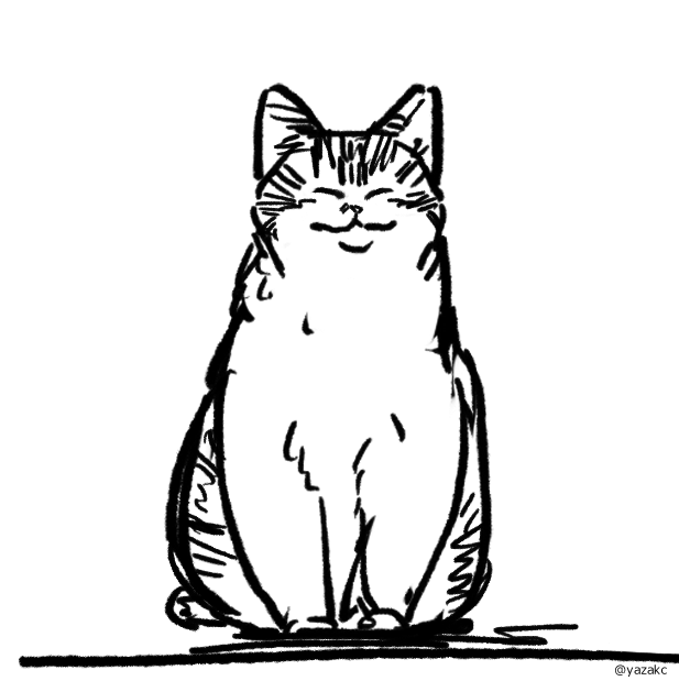 我が家の猫の似顔絵
(新ペンタブを買って安心した。箱から出してないけど。) 