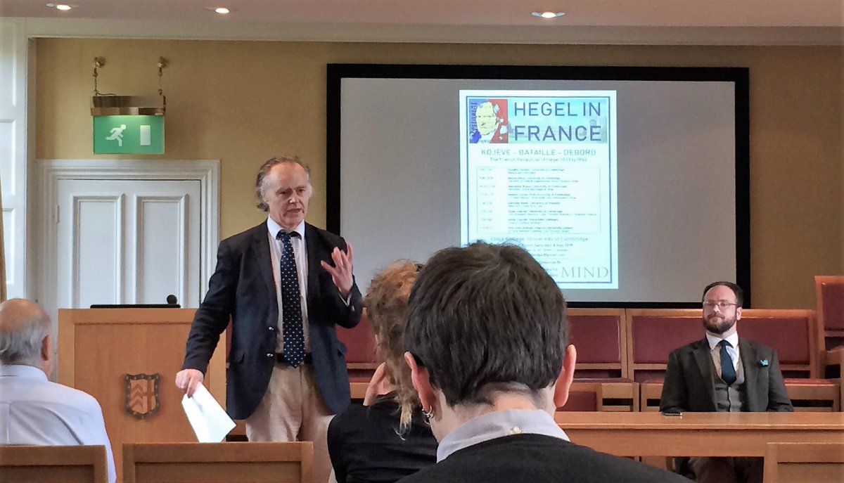 Hegel_In_France's tweet photo. We had a wonderful day discussing #Hegel in #FrenchPhilosophy with the academic conference @Hegel_In_France: The French Reception of Hegel 1933 to 1952 at @ClareCollege @Cambridge_Uni. 
@DAADCamHub @CamPlatonism @HegelianNews https://t.co/QqlntrqEtM