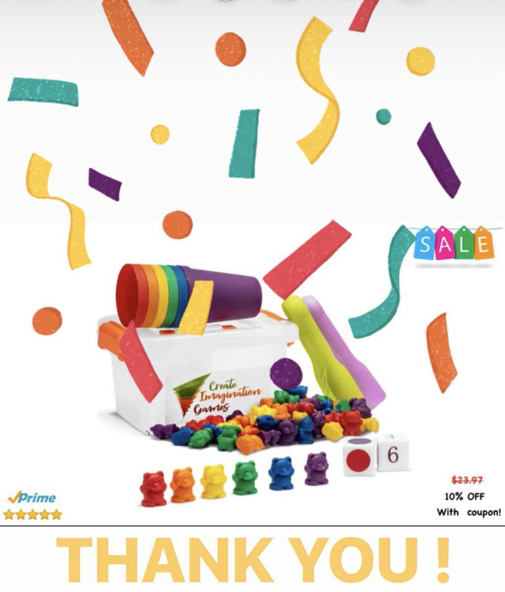 CreateIG's tweet image. Thank you to everyone for a fantastic product launch! If you missed this great offer, we do currently have a 10% coupon available! Limited Quantities Available. Click the link below within 24hrs to receive this offer before it expires!
amazon.com/s?k=counting+b…