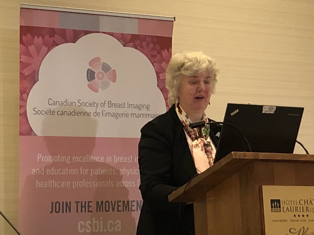 DrPaulaGordon's tweet photo. Dr. Wendie Berg, Chief Scientific Advisor of @DenseBreastInfo discusses Personalized and Supplemental Screening @CanadaSBI in Quebec City. Half of fatal breast cancers are diagnosed by age 49. We have to start screening @40not50 ! https://t.co/18HgHRbFVb