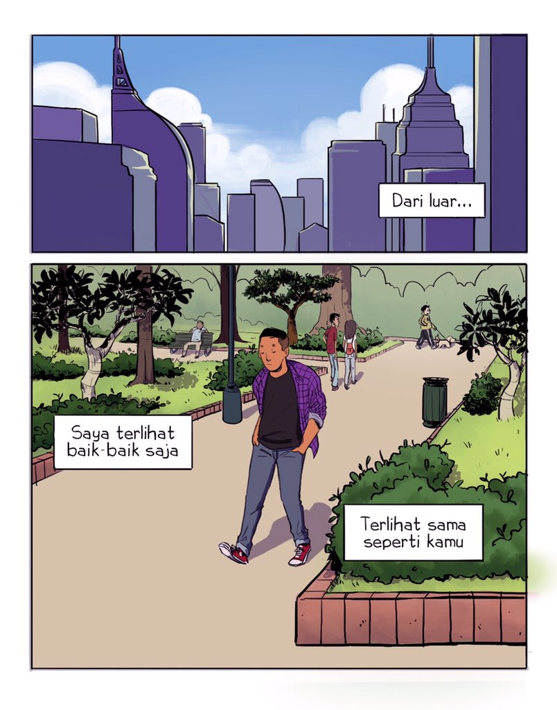 amahlzing's tweet image. Pada 2014, saya membagi sepotong kisah saya sebagai gay &amp;amp; ODHA di @the_magdalene. Sampai sekarang, alhamdulillah cerita itu cukup membantu banyak orang. Tahun ini, saya menggandeng @airgita untuk membuat serial webcomic tentang pengalaman saya sebagai gay &amp;amp; ODHA. #MenjadiPositif