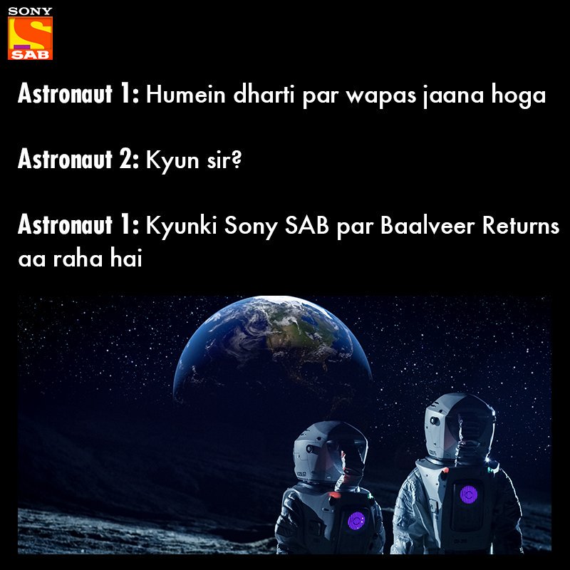 sabtv's tweet photo. Dharti ho ya aasmaan, sab keh rahe hain ek hi zubaan... #BaalveerReturns kab hoga shuru?

Jawaab jaanne ke liye judey rahiye Sony SAB se! https://t.co/wVzjVOFeKd