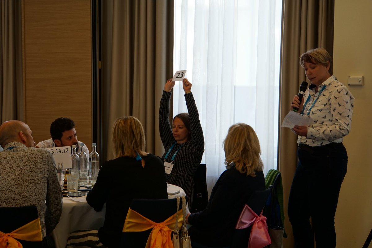SinaBuente's tweet photo. 👏🏻 to all groups presenting their ideas for impacts for associations and destinations. We heard some amazing ideas from culinary collaboration, new idea kiosks to build locally - benefit globally. 
#aes19 #iccaworld #imex19 https://t.co/QUv9iUvdQE